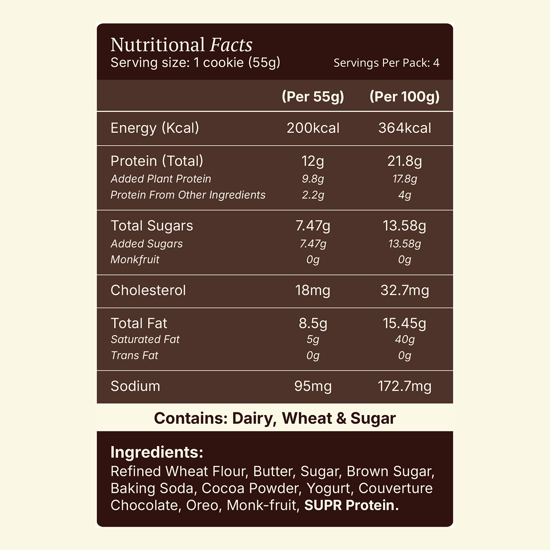 SUPR PCOS Friendly 12g Protein Cookies Pack