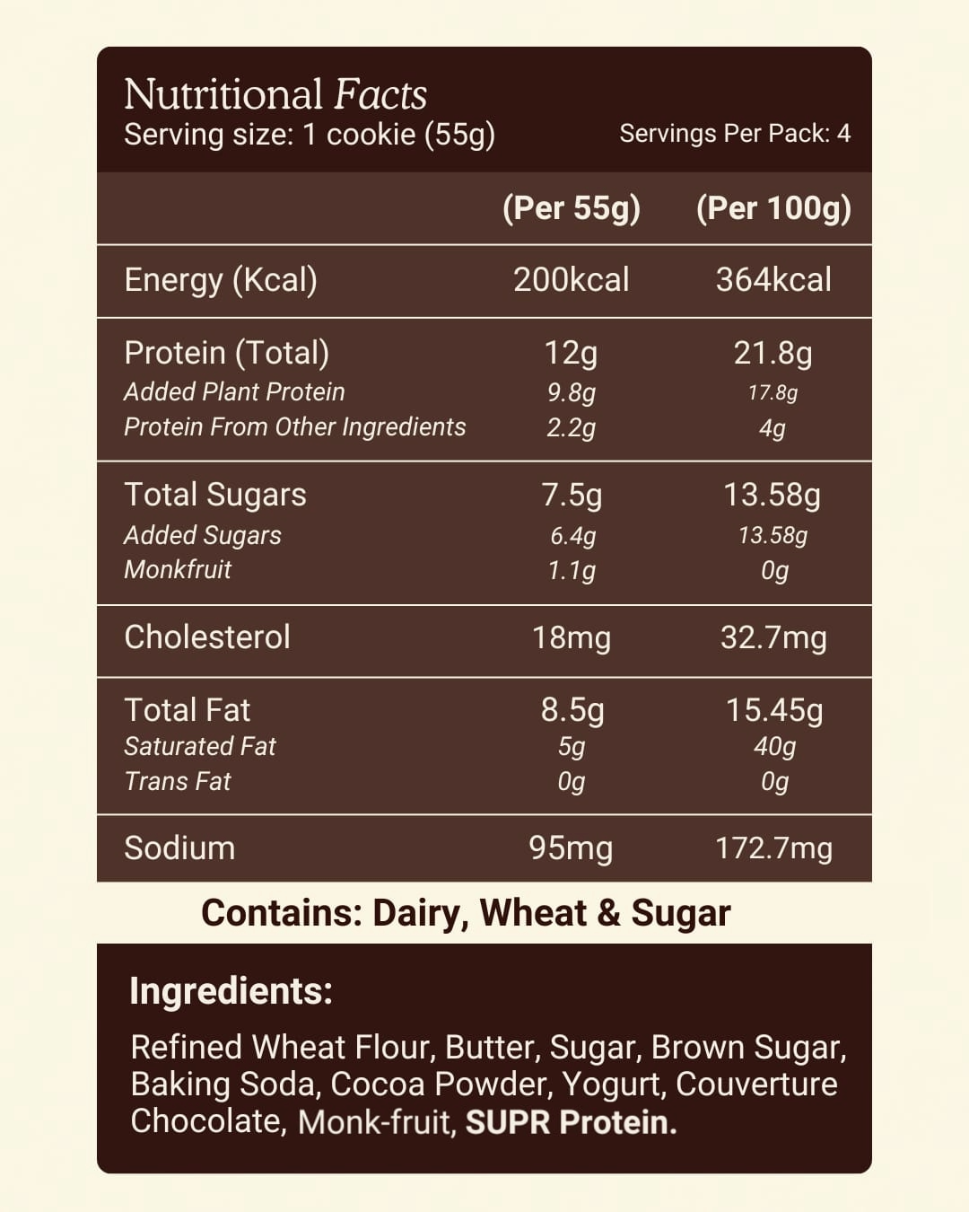 SUPR PCOS Friendly 12g Protein Cookies Pack