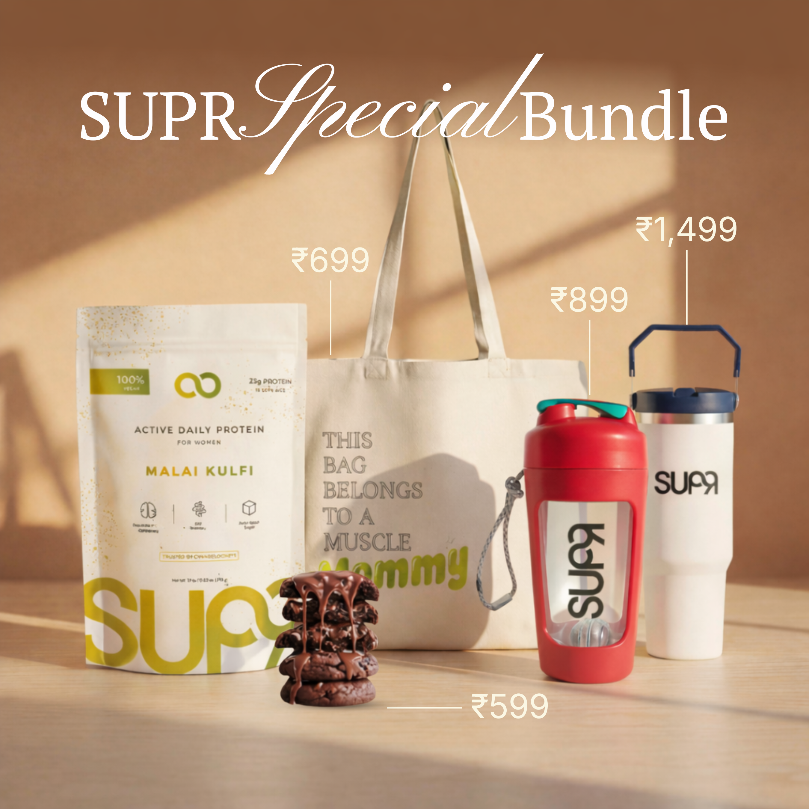 SUPR Special Bundle (Tumbler+ Shaker+ ToteBag+ Cookies)